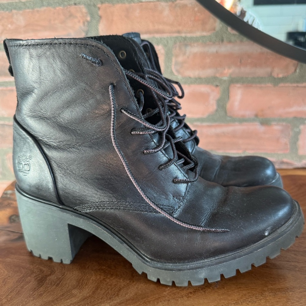 Timberland Women's Black Lace-Up Boots